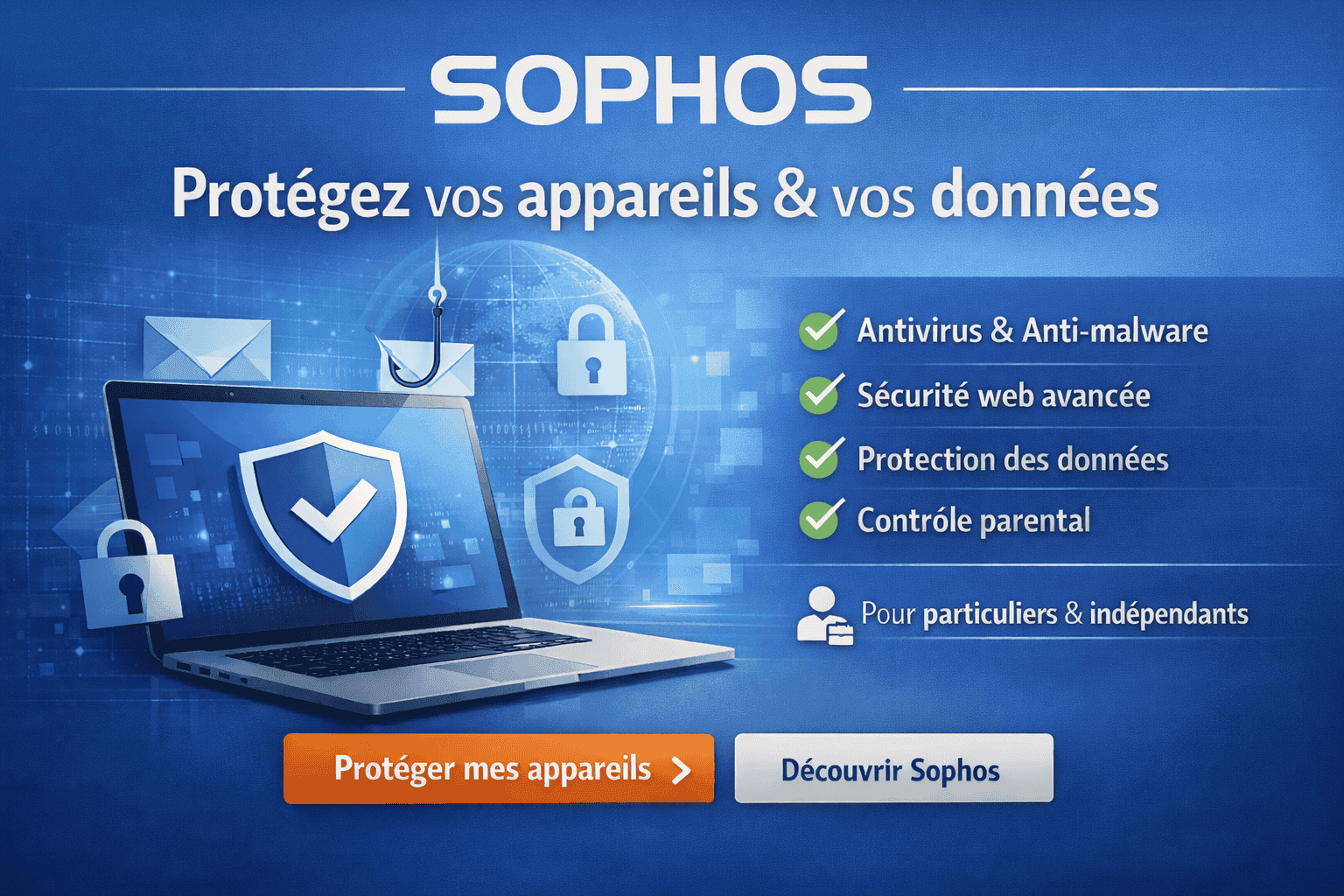 Antivirus puissant - protection web et données